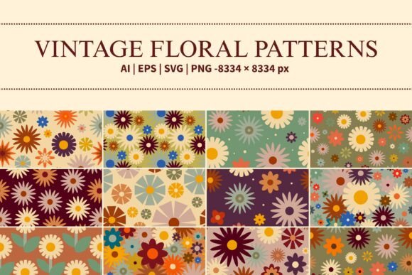 Download Vintage Floral Patterns Pack - Premium Bundle