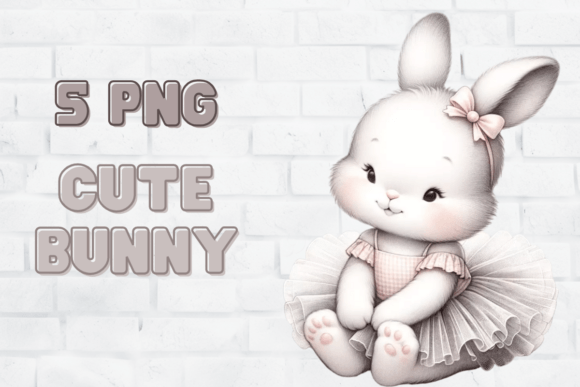 Download Cute Bunnies in Tutu, Baby Rabbit Decor - Baby rabbit Collection