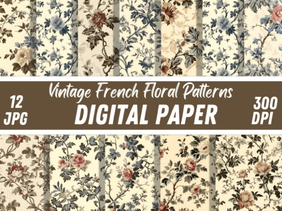 Download Shabby Chic Vintage French Flower Papers - Premium Resources