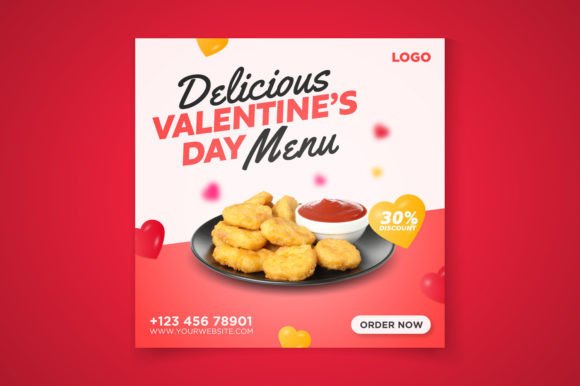 Download Valentine's Delicious Food Menu Template - Delicious Collection