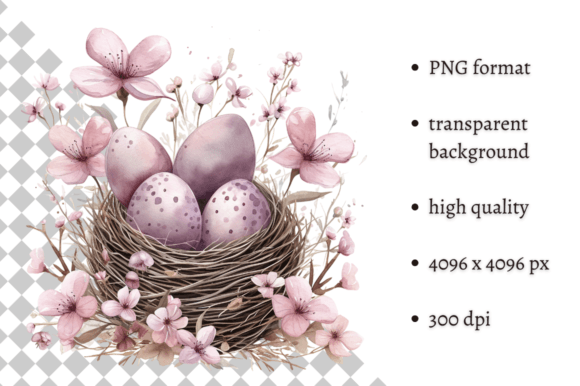 Download Watercolor Lavender Easter Eggs Clipart - Eggs Collection