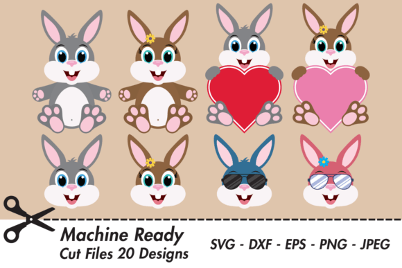Download Bunny Rabbit Bundle with Easter Eggs - Eggs Collection