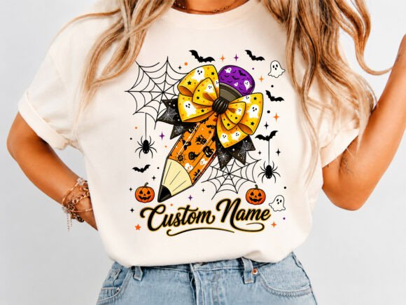 Download Custom Teacher Halloween Pencil Tee - Tee Collection