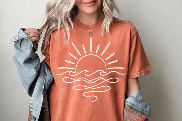 Download Boho Ocean Sun Tee, Nature Graphic Shirt - Tee Collection