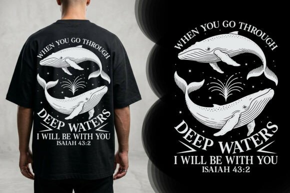 Download Deep Waters Isaiah 43 Christian Tee - Tee Collection