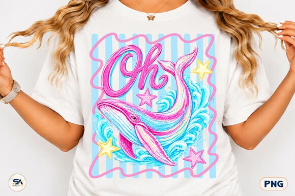 Download Oh Whale Summer Coquette PNG Stripes Tee - Tee Collection